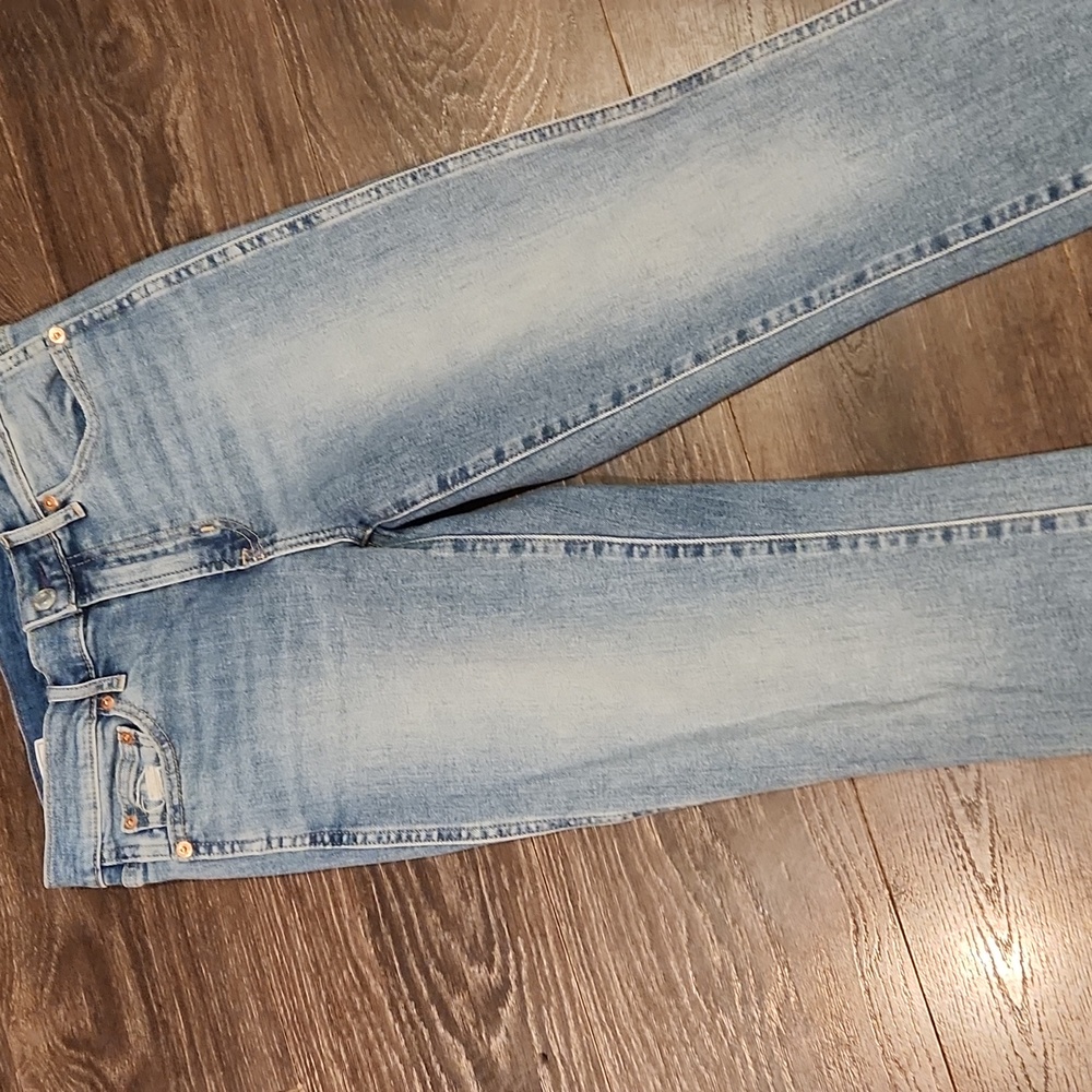 ❤️ GAP MID RISE VINTAGE SLIM JEANS, SPLIT HEM, 4 (27) - Picture 5 of 11